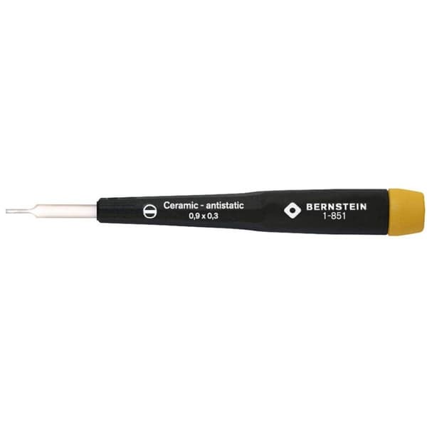 Justeringsskruvmejsel med keramik-klinga, 0,90 x 0,30 mm Bernstein Tools for Electronics 1-851