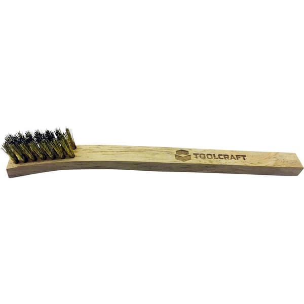 TOOLCRAFT Tändstiftsborste Trä, Mässing 200 mm 1 st