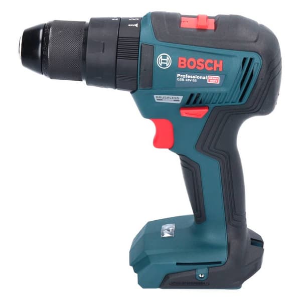 Bosch Professional GSB 18V-55 -Slagborrmaskin batteri inkl. väska, inkl. 2x batterier