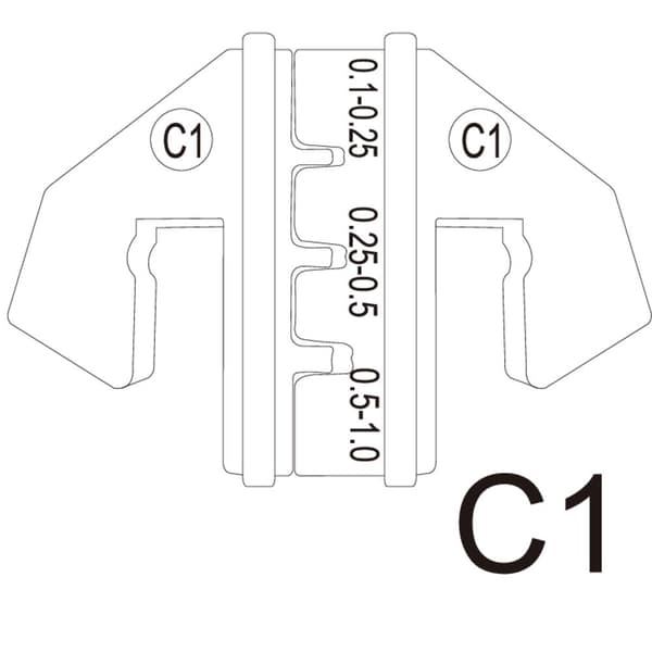 TOOLCRAFT PLE-0C1 Krympinsatser Flatkontakt Crimp-område: 0.1 till 1 mm² Passar märke: TOOLCRAFT PZ-500