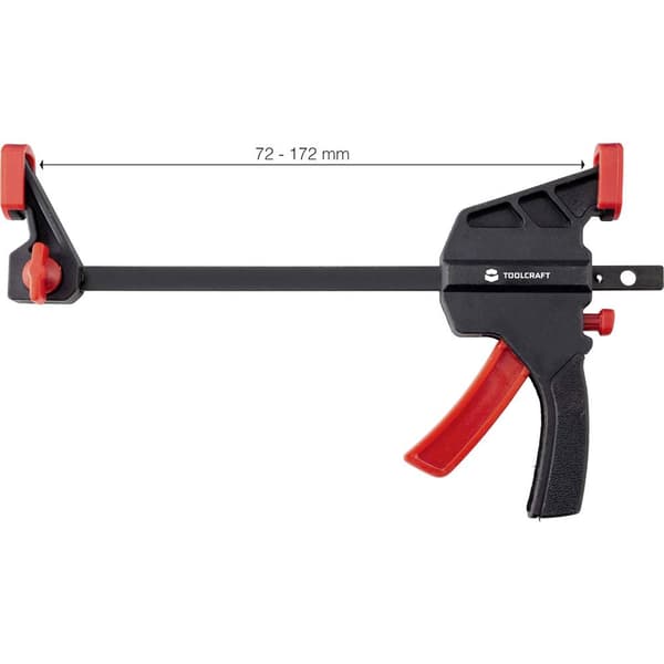 Enhandstving TOOLCRAFT TO-6743691 Spännvidd (max.):100 mm Mått - Längd: 180 mm Gapdjup:35 mm