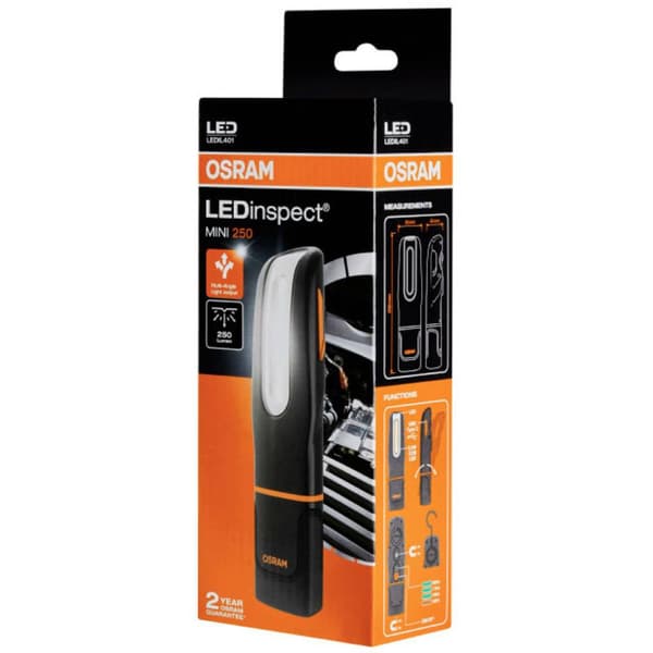 OSRAM LEDIL401 LEDinspect MINI250 LED Arbetslampa Uppladdningsbara batteri, via USB 250 lm