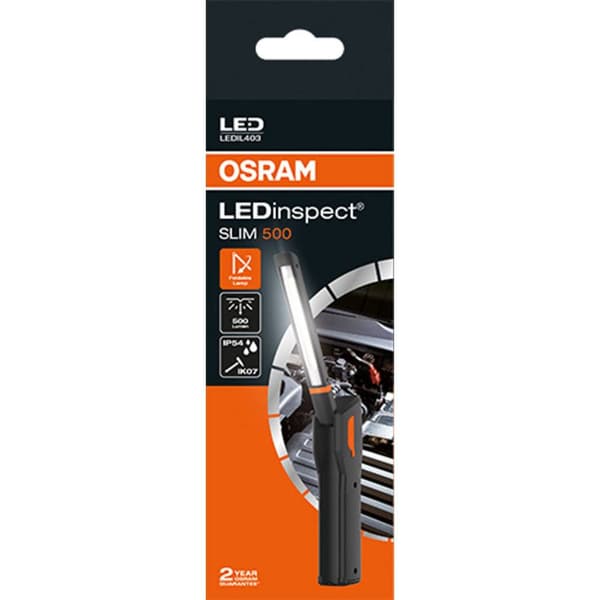 OSRAM LEDIL403 LEDInspect SLIM500 LED Arbetslampa Uppladdningsbara batteri, via USB 500 lm
