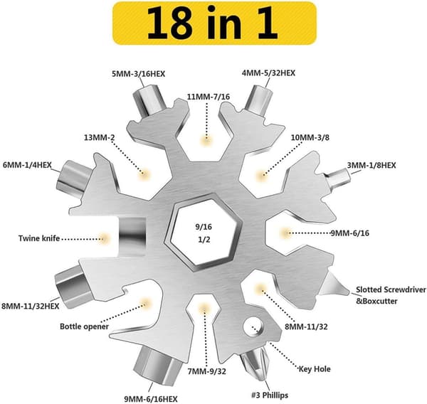 18-i-1 Snowflake monitoimityökalu