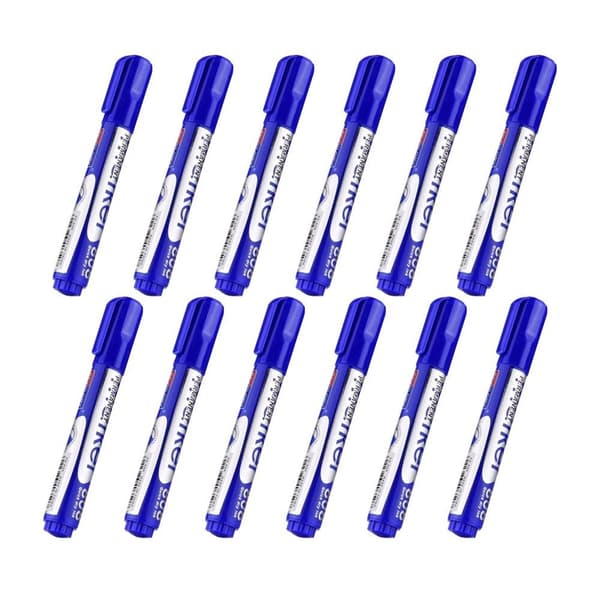 Blue Ink Permanent Marker Oil-Based Quick-dry Marker Pen Office School Stationery
