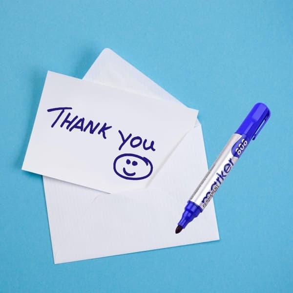 Blue Ink Permanent Marker Oil-Based Quick-dry Marker Pen Office School Stationery