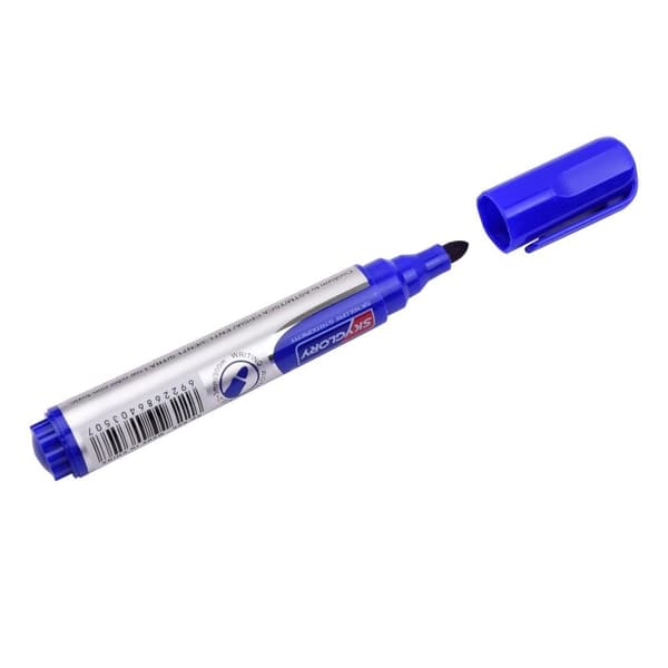 Blue Ink Permanent Marker Oil-Based Quick-dry Marker Pen Office School Stationery