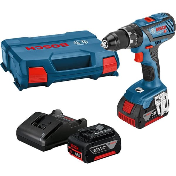 Bosch Professional GSB 18V 28 -Slagborrmaskin batteri inkl. 2x batterier, inkl. laddare