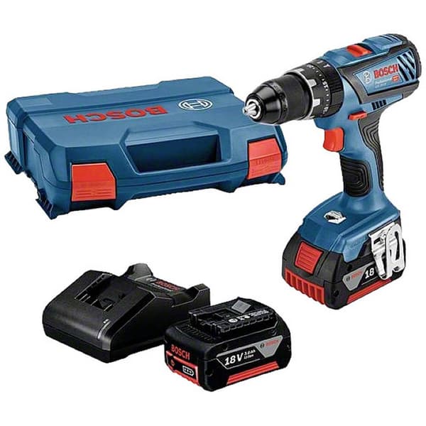 Bosch Professional GSB 18V 28 -Slagborrmaskin batteri inkl. 2x batterier, inkl. laddare
