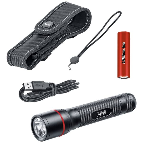 4K5 Tools PL 700 ProLight Ficklampa med hölster, med handrem Uppladdningsbara batteri