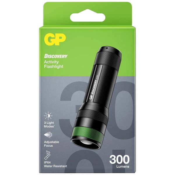 GP Discovery GPDISFLC32BK874 LED Ficklampa batteri 300 lm 15 h 120.5 g