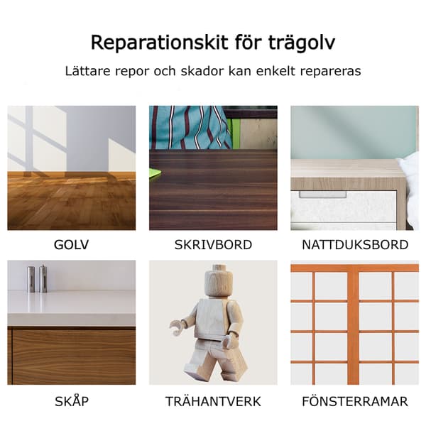 Reparationskit för trägolv 16-delar