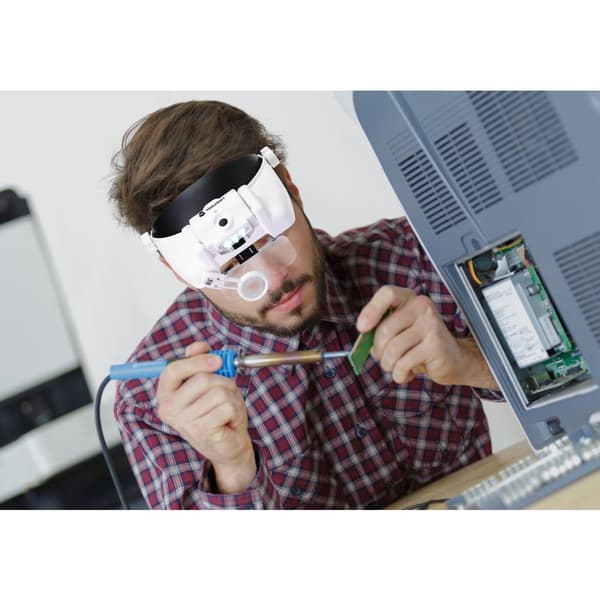 TOOLCRAFT TO-7440588 LED-huvudlampa med LED-belysning Förstoringsfaktor: 3.5 x, 2.5 x, 2.0 x, 1.5 x, 1.0 x Linsstorlek: