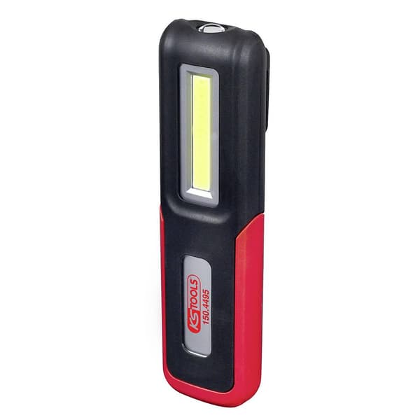 KS Tools 150.4495 Mobil handlampa för verkstad, böjbar, 3 W COB LED 2021 Energieffektivitetsklass n.rel. Svart, Röd