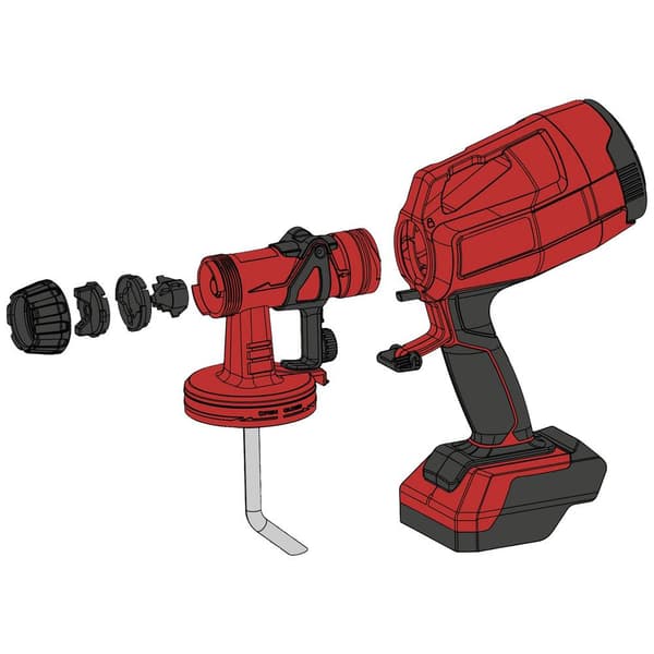 Einhell Power X-Change TC-SY 18/60 Li-Solo Färgsprutsystem Vattenmängd (max) 650 ml/min