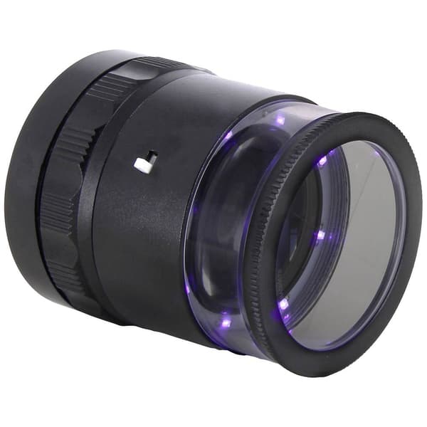 Ideal Tek LE.003UV.ITU 10X Lupe mit mm-Skala, 8 UV LED Lupp med LED-belysning Förstoringsfaktor: 10 x Linsstorlek: (Ø)