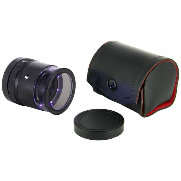Ideal Tek LE.003UV.ITU 10X Lupe mit mm-Skala, 8 UV LED Lupp med LED-belysning Förstoringsfaktor: 10 x Linsstorlek: (Ø)