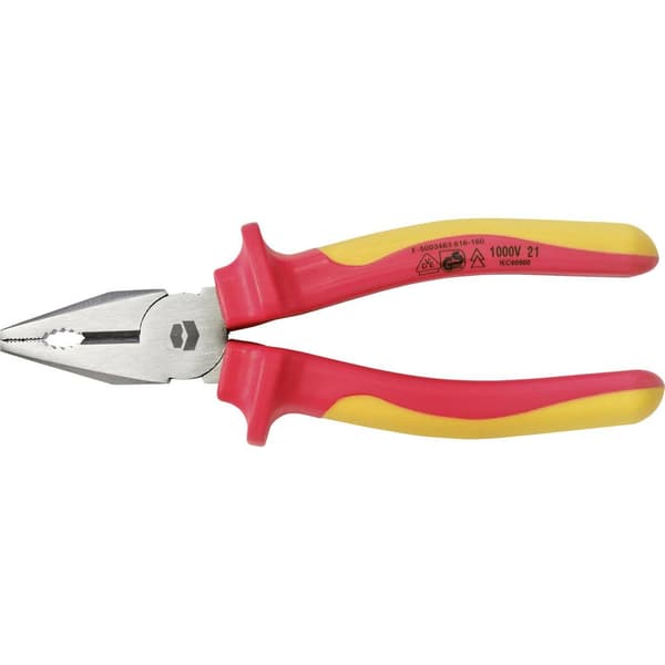 TOOLCRAFT TO-7468626 Verkstad Kombinationstång 160 mm DIN EN 60900