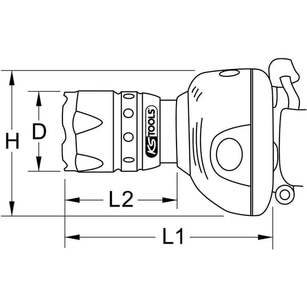 KS Tools 550.1238 LED Pannlampa batteri 140 lm 3 h 550.1238