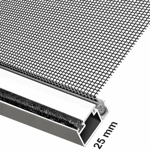 Myggenet Dør Glasfiber Aluminium Hvid 100x210 cm - Effektivt insektnet til døren i hvid farve, lavet af glasfiber og aluminium.