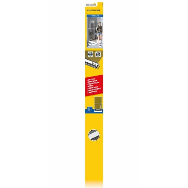 Myggenet Dør Glasfiber Aluminium Hvid 100x210 cm - Effektivt insektnet til døren i hvid farve, lavet af glasfiber og aluminium.