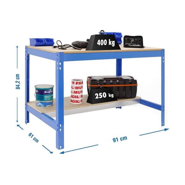 Arbejdsbord Simon Rack BT0 84,2 x 91 x 61 cm - Stabilt arbejdsbord til værkstedet, 84,2 x 91 x 61 cm, fra Simon Rack. Holdbart og praktisk.