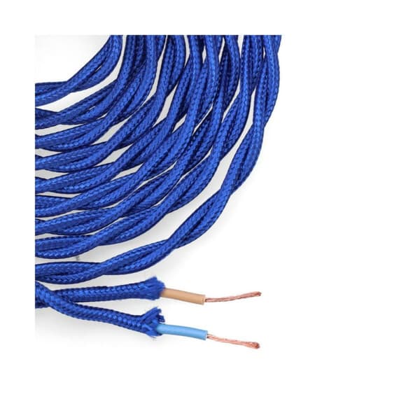 Kabel EDM C75 2 x 0,75 mm Blå 5 m - Høj kvalitet 2-ledet kabelsæt i blå til elektronikprojekter, 5 meter.