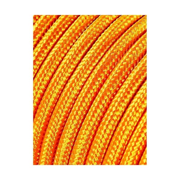 Kabel EDM C12 2 x 0,75 mm Guld Tekstil 5 m - Høj kvalitet guldtekstilbeklædt kabelsæt til EDM C12, 5 meter lang.