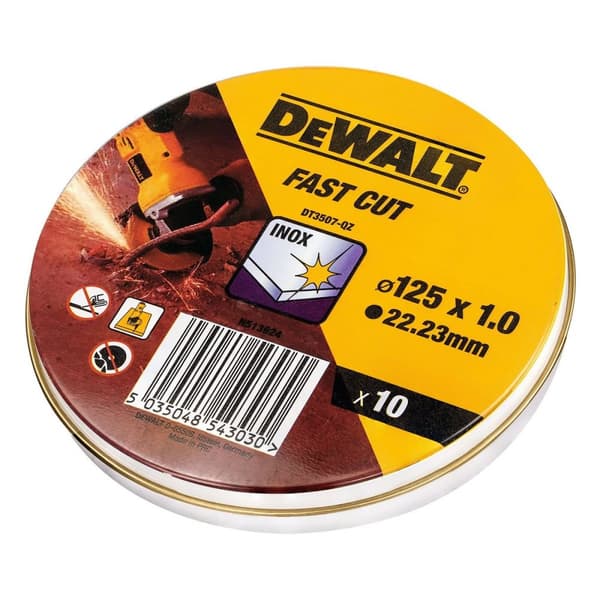 Dewalt Skärskiva Fast Cut dt3507-qz 10 st 115 x 1 x 22,23 mm - Högkvalitativt skärdisk för effektivt arbete.