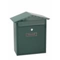 Miniatyrbillede 1 af 2: Grøn Stålpostkasse - Traditionelt Design (26 x 9 x 35,5 cm)