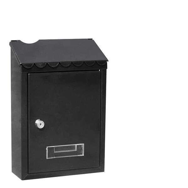 Sort Stål Postkasse EDM Standard 21 x 6 x 30 cm - Holdbar og stilfuld postkasse til dit hjem. Beskyt din post med denne kvalitetsboks.
