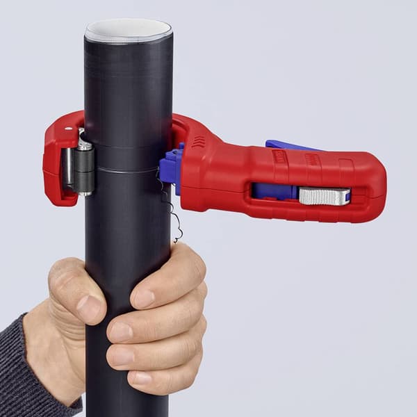 Knipex Rörskärare DP50 rörskärare för plast-avloppsrör med plastöverdrag 202 mm 90 23 01 BK