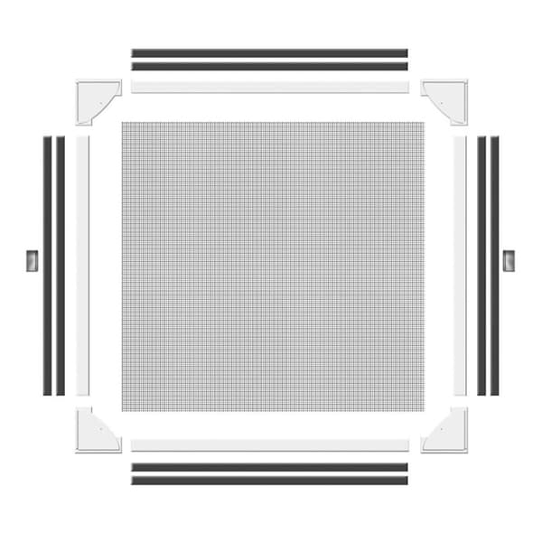 Myggenet med magnetisk ram, Glasfiber, Hvid (100 x 120 cm) - Effektiv beskyttelse mod insekter, nem at installere.