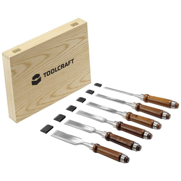 TOOLCRAFT TO-7873785 Trämejsel, 6-delars Sats