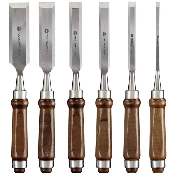 TOOLCRAFT TO-7873785 Trämejsel, 6-delars Sats