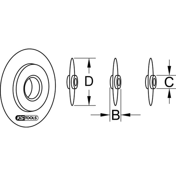 KS Tools Reservskärhjul för rörskärare, V2A, 11 mm 1045054