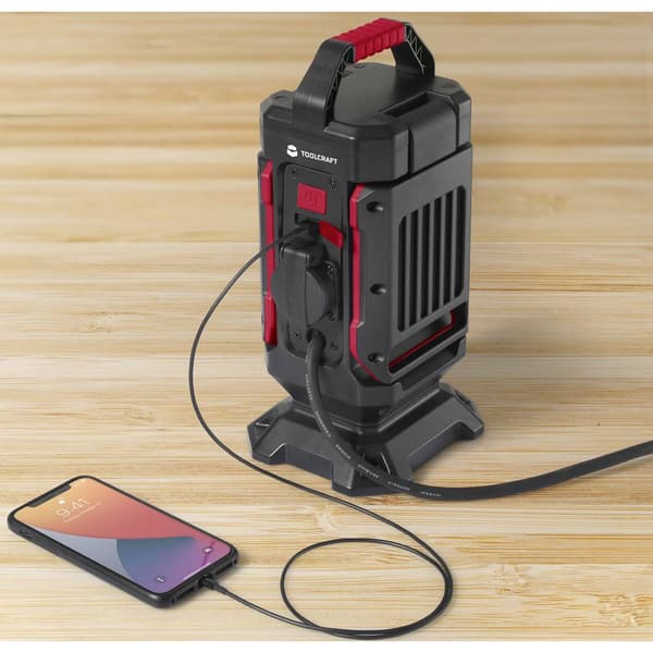 TOOLCRAFT Byggstrålkastare LED Stativlängd (max.): 1500 mm 40 W Naturvit TO-7843728