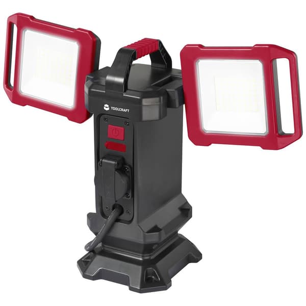 TOOLCRAFT Byggstrålkastare LED Stativlängd (max.): 1500 mm 40 W Naturvit TO-7843728