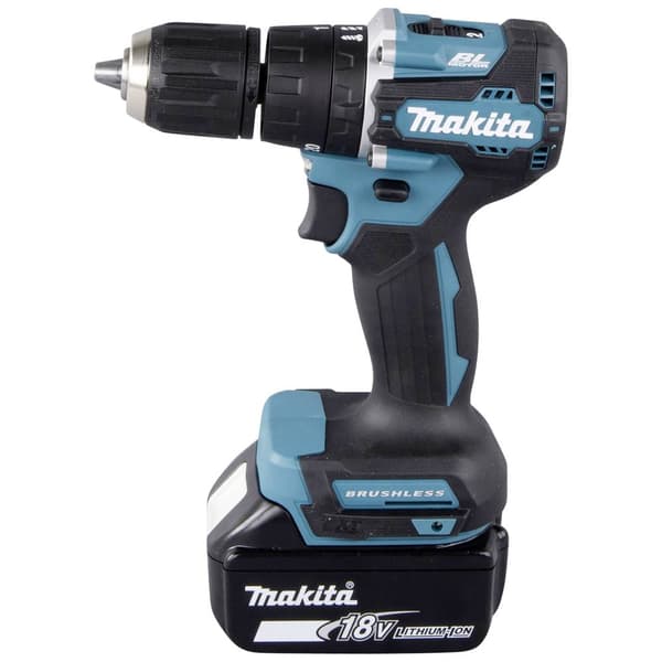 Makita DHP487RAJ -Slagborrmaskin batteri borstfri, inkl. 2x batterier, inkl. laddare, inkl. väska