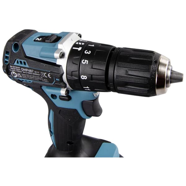 Makita DHP487RAJ -Slagborrmaskin batteri borstfri, inkl. 2x batterier, inkl. laddare, inkl. väska