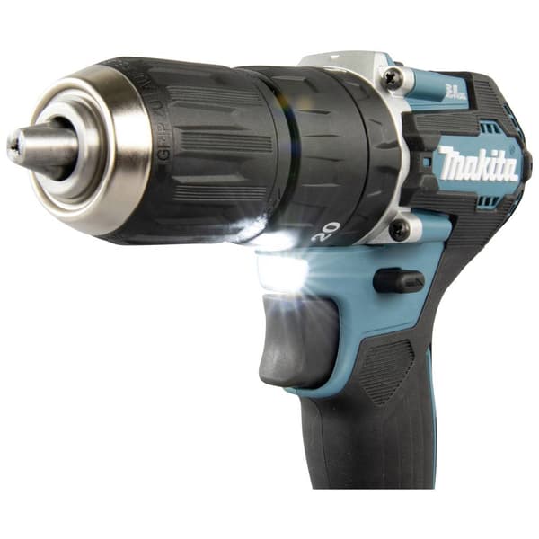 Makita DHP487RAJ -Slagborrmaskin batteri borstfri, inkl. 2x batterier, inkl. laddare, inkl. väska
