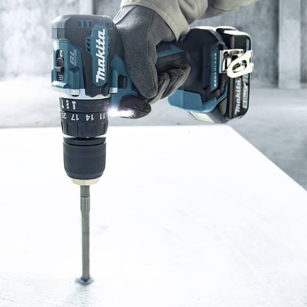 Makita DHP487RAJ -Slagborrmaskin batteri borstfri, inkl. 2x batterier, inkl. laddare, inkl. väska