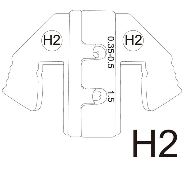 TOOLCRAFT PLE-0H2 Crimpstämpel AMP Superseal 1.5 0.35 till 1.5 mm² Passar märke TOOLCRAFT PZ-500