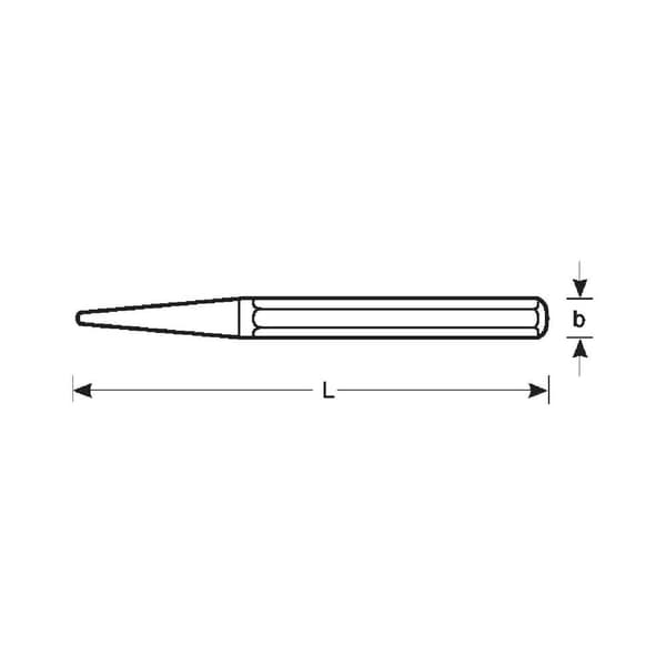 Självslående korn 130 mm, Ø 2 mm Bahco 1157 (Ø x L) 15 mm x 130 mm
