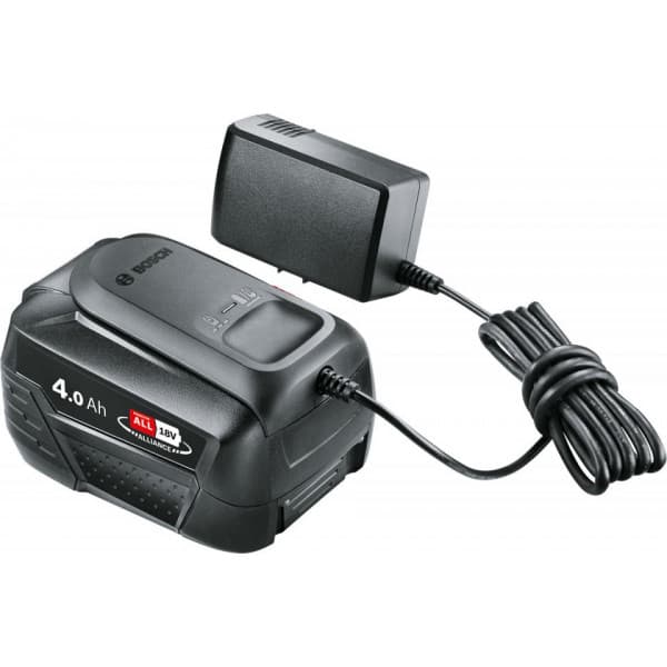 Bosch 18V Li-ion -batteriladdarpaket, 4,0 Ah batteri och AL18V-20 -laddare