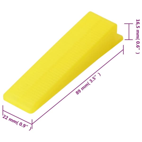 vidaXL nivelleringssystem 250 kiler 500 klips 1,5 mm