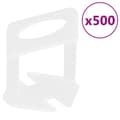 Pikkukuva 4 / 11: vidaXL Laattojen tasausjärjestelmä 250 kiilaa 500 klipsiä 1 mm