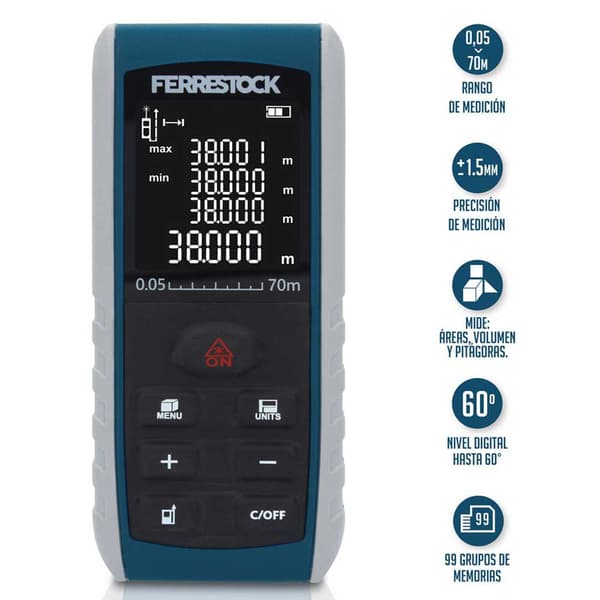 Ferrestock Laser Avståndsmätare Fskldm070 70 M Silver