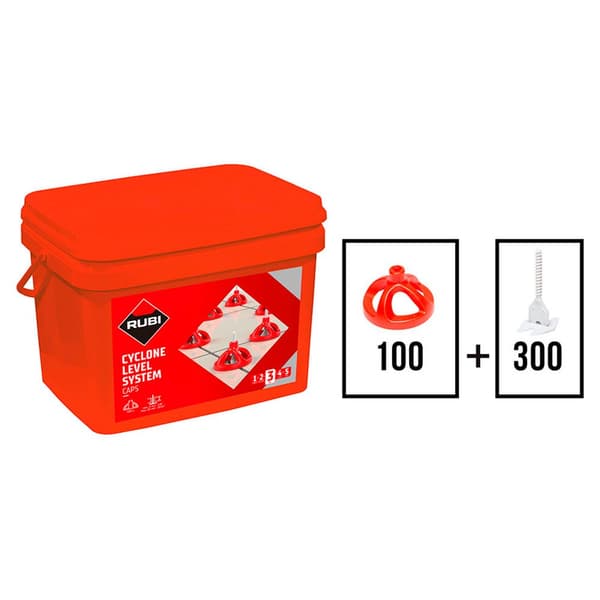 Rubi Kakelinstallationssats Cyclone Level System 1.5 Mm Durchsichtig