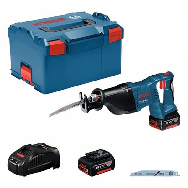 Bosch Professional Sable Såg Gsa 18 V-li+2x5.0ah+l-boxx Silver